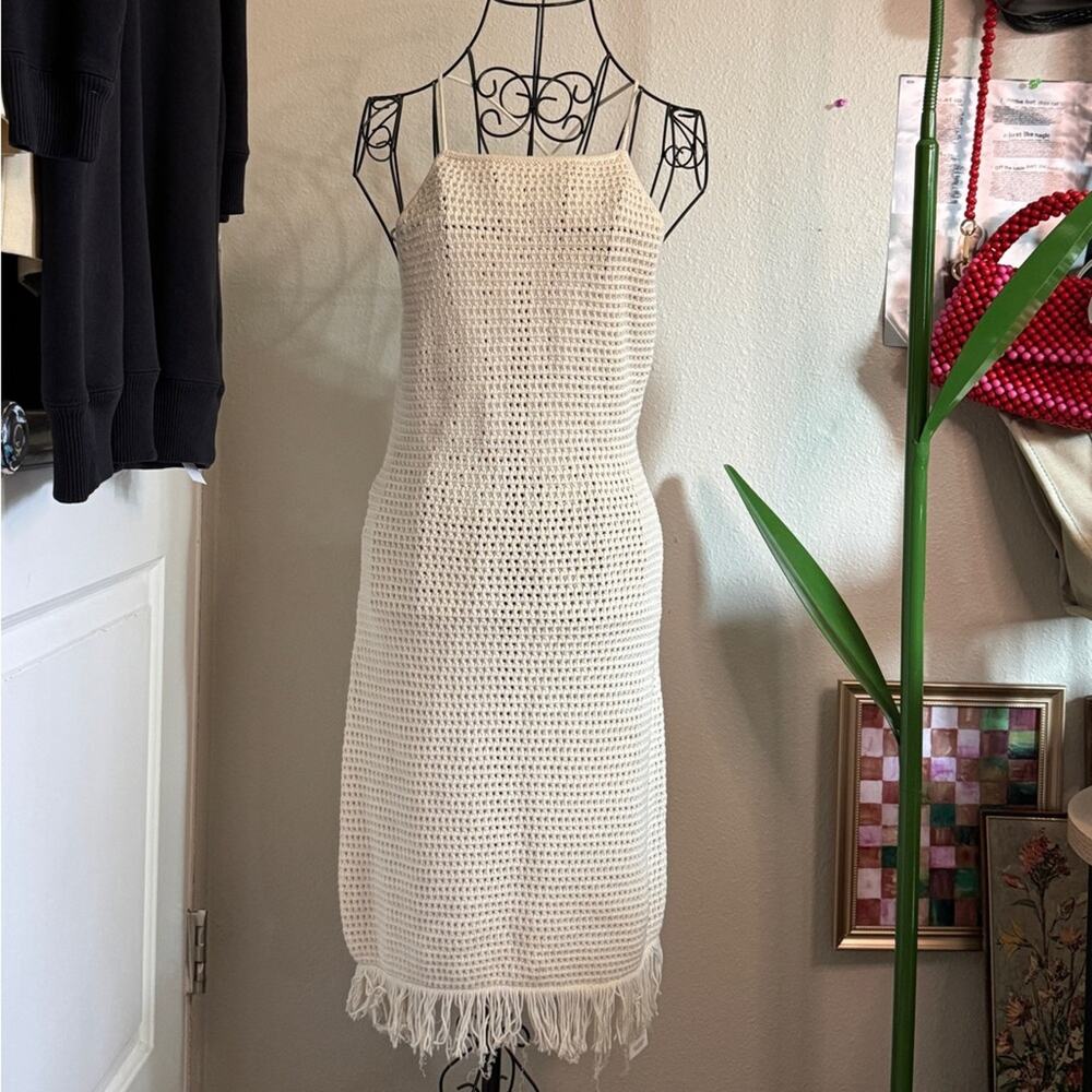 Reformation Brandon Open Knit Mini Dress M